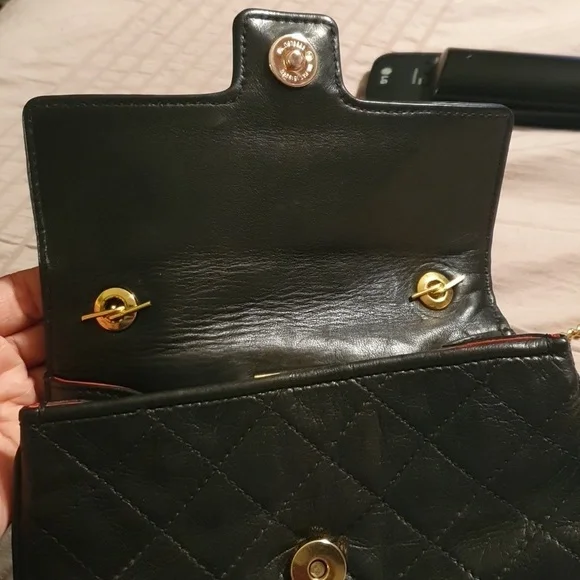 Judith Leiber Black Leather Quilted Mini Bag - Picture 4 of 14